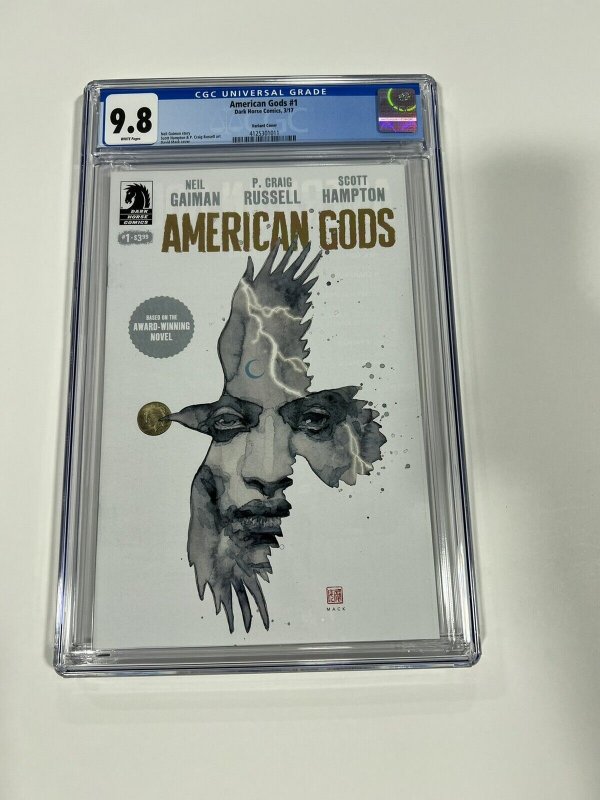 AMERICAN GODS 1 CGC 9.8 VARIANT WHITE PAGES DARK HORSE 2017