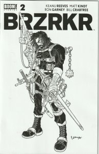 BRZRKR (BERZERKER) # 2 B&W Secret Variant 1:20 Cover NM Boom! Studios