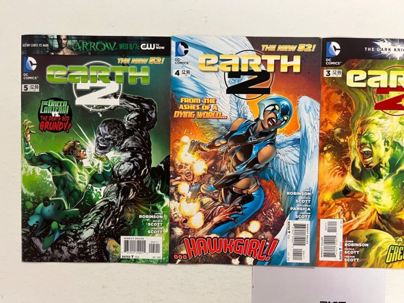 4 Earth 2 DC Comic Books # 0 3 4 5 Batman Superman Wonder Woman Flash 117 JS44
