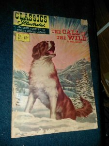 Classics Illustrated 91 HRN 92 1st edition 1952 The Call of the Wild jack london