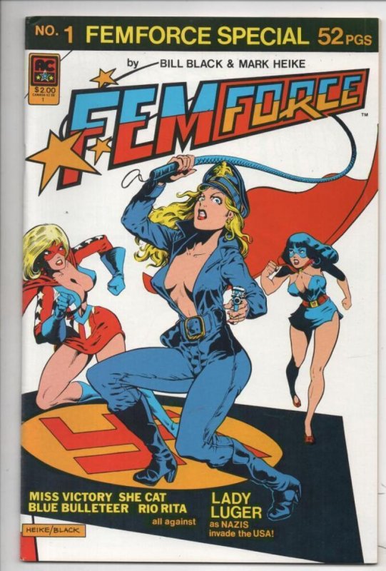 FEMFORCE Special #1, VF/NM, She-Cat, Lady Luger, Victory Rio Rita 1984 AC Comics