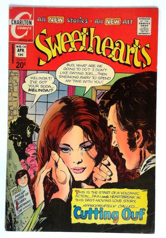 Sweethearts #124 Melinda Joel Cutting Out Charlton (1972) VG/FN