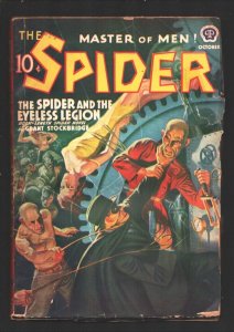 Spider 10/1939-The Spider and the Eyeless Legion-Rafael DeSoto weird menace... 