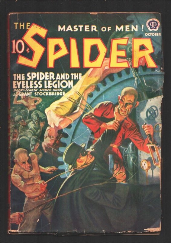 Spider 10/1939-The Spider and the Eyeless Legion-Rafael DeSoto weird menace...