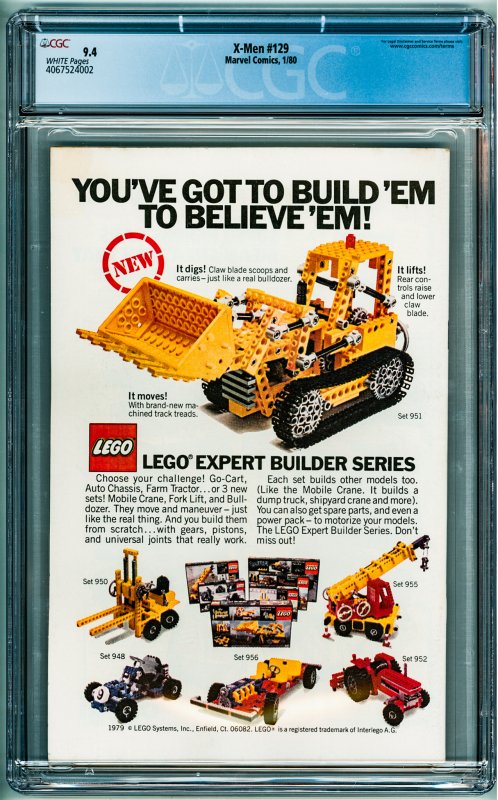 Uncanny X-Men #129 CGC 9.4! White Pages! 1st App. Kitty Pryde, & the White Queen