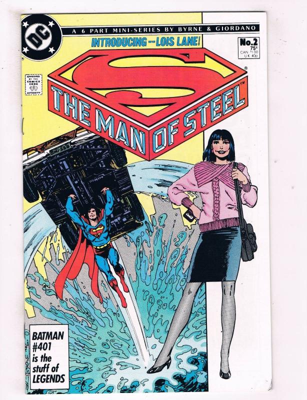 The Man Of Steel #2 FN/VF DC Comics Comic Book Bryne Superman 1986 DE39 AD12