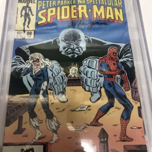 Spectacular Spider-Man (1985) # 98 (CGC 9.6 SS) Signed Al Milgrom * Marvel