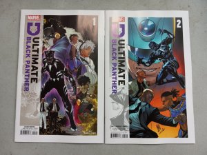 ULTIMATE BLACK PANTHER #1 + #2 + COLORING BOOK  + AGENTS OF WAKANDA #1 SIGNED