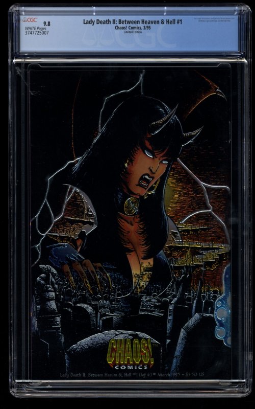 Lady Death II: Between Heaven & Hell #1 CGC NM/M 9.8 Limited Chromium Edition!