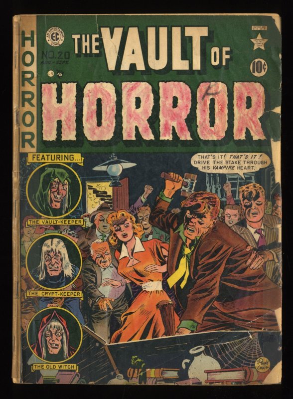 Vault of Horror #20 GD 2.0 Qualified Read Description! Classic EC Comics!