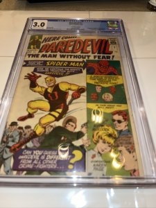 Daredevil (1964) # 1 (CGC 3.0 OWP) 1st App Daredevil • Rare UK Edition