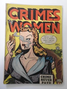 Crimes By Women #4 (1948) VG- Condition moisture stain