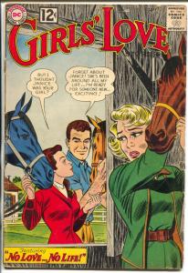 Girls' Love Stories #89-1962-DC-horse cover-love triangle-G/VG