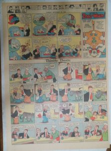 Popeye Thimble Theatre Sunday Page by EC Segar from 11/20/1938 Full Page Size