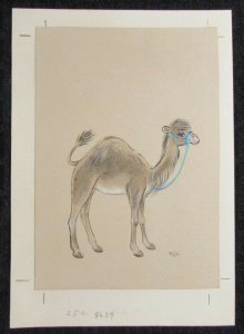 HAPPY BIRTHDAY Cartoon Camel 6.5x9 Greeting Card Art #8639