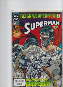 DC COMICS SUPERMAN #78 JUNE 1993 DOOMSDAY REIGN OF THE SUPERMEN COMIC BOOK