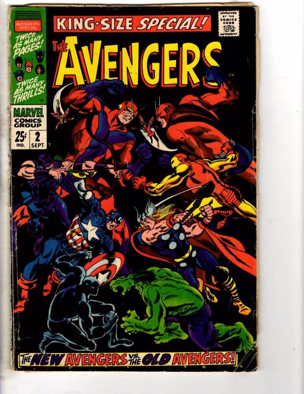 Avengers King Size Special # 2 VG Silver Age Marvel Comic Book Hulk Thor J233