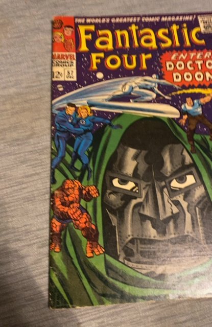 Fantastic Four #57 Regular Ed (1966)enter dr doom/Silver surfer mid grade plus
