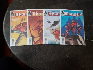 The Incredibles #1-4 (2004) VF/NM Complete Series Disney Pixar Dark Horse Comics