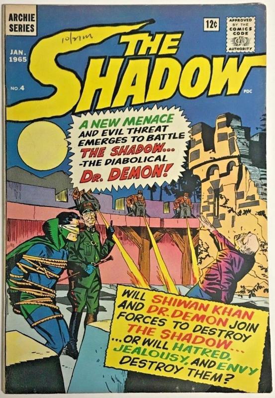 THE SHADOW#4 FN/VF 1965 ARCHIE SILVER AGE COMICS