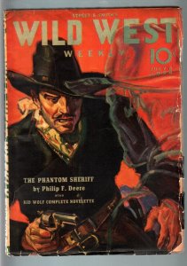 WILD WEST WEEKLY 7/8/1939-WESTERN PULP-PHANTOM SHERIFF VG