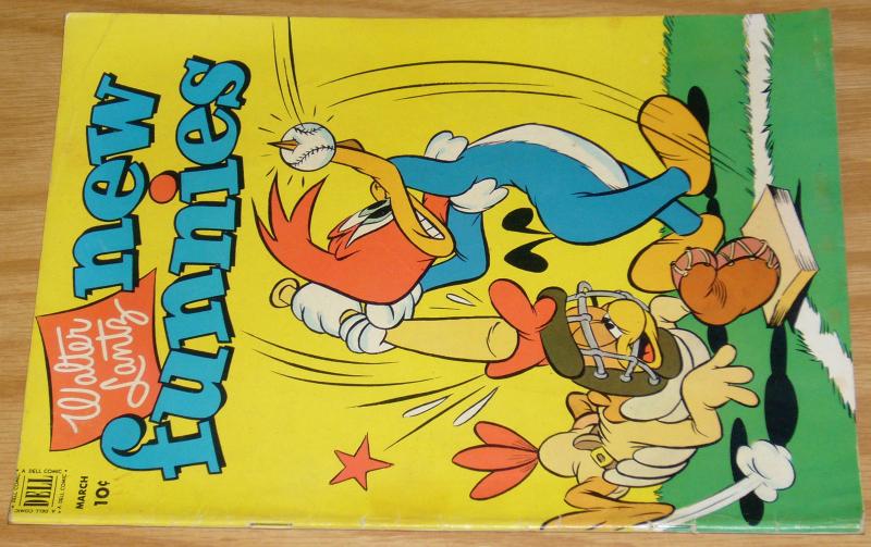 Walter Lantz New Funnies #181 FN- march 1952 woody woodpecker - baseball cover