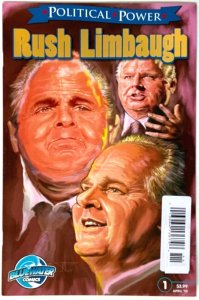 POLITICAL POWER:RUSH LIMBAUGH GOLD FOIL VARIANT BLUE WATER NM.