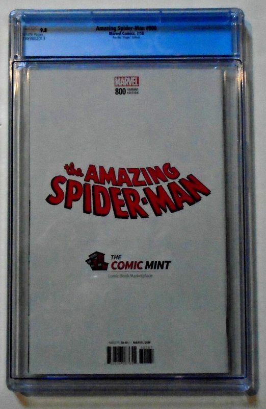 Amazing Spider-Man #800 (Marvel CGC 9.8)  Parrillo Virgin Comic Mint Exclusive