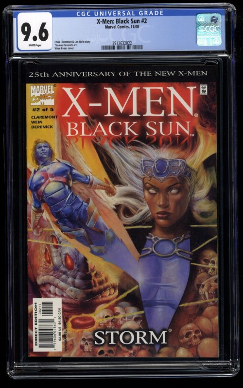X-Men: Black Sun #2 CGC NM+ 9.6 White Pages