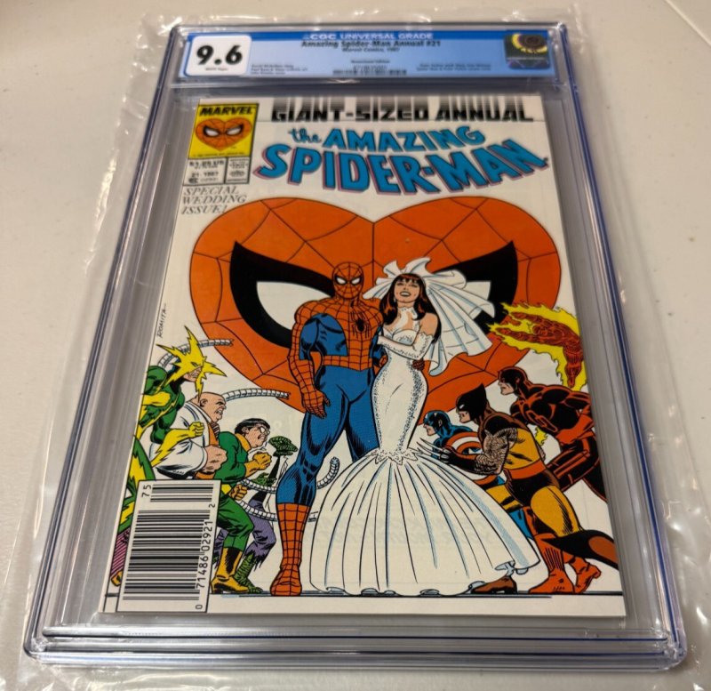 Amazing Spider-Man Annual # 21 CGC Graded 9.6 Marvel Comic Book Newsstand JH29