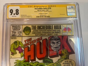 Incredible Hulk (1982) # 278 (CGC 9.8) Signed Sketch (Hulk)  Al  Milgrom | CPV