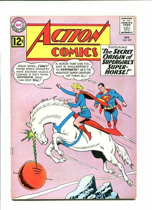 ACTION #293 1962-SUPERMAN-SUPERGIRL ON SUPERHORSE VG+