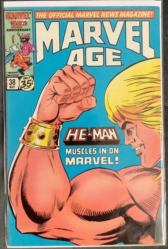Marvel Age #38 (1986 Marvel) 1st He-Man Masters of Universe in Marvel (FN/VF)