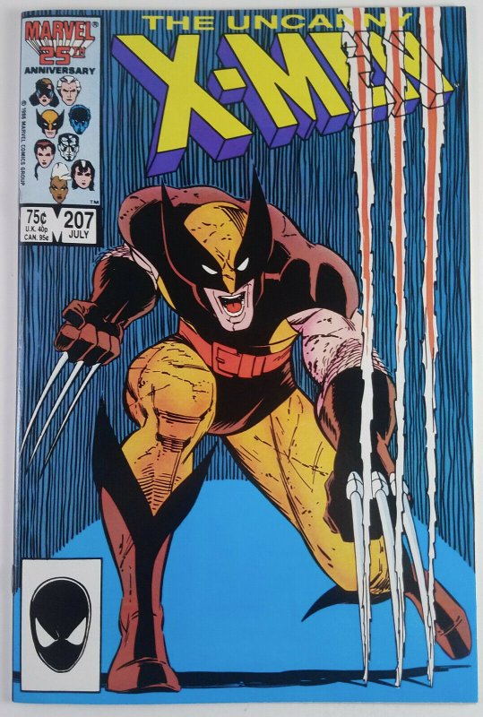 The Uncanny X-Men #207 - CLASSIC WOLVERINE COVER - NM - Marvel Comics 1986