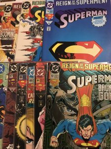 Superman #78 - 89, 91, 92 lot / run : DC 1993-94 NM-; 14 issues, Chrome 82 incld