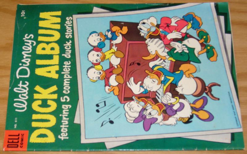 Four Color #611 FN- walt disney's duck album - golden age dell comics 1954