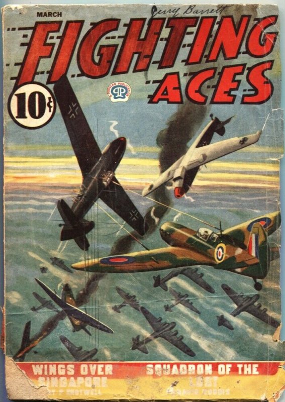 FIGHTING ACES-MAR 1944-DAVID GOODIS-CANADIAN VARIANT-WW II PULP STORIES-POPUL...