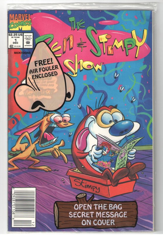 REN AND STIMPY 1 NM+ PROBABLE 9.2 SCARCER NEWSSTAND ISSUE