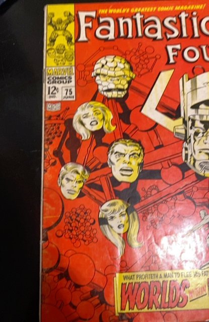 Fantastic Four #75 (1968) the world within worlds surfer/Galactus