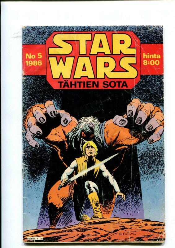 1986 Star Wars #5 Tahtien Sota Finnish Comic Book Marvel Comics scarce (4.0)