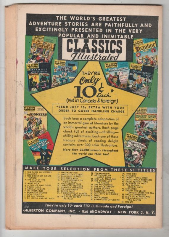 Classics Illustrated #51 (Sep-48) FN+ Mid-High-Grade 