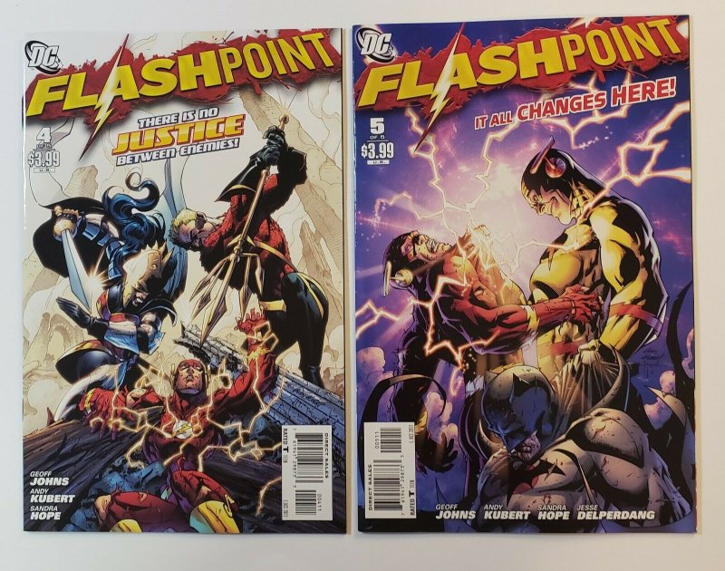 Flashpoint #1-5 Complete Set DC 2011 1st Thomas Wayne Batman, 1ST Pandora VF/NM