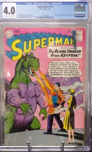 CGC GRADED 4.0 SUPERMAN ISSUE 142 (1961) CURT SWAN COVER