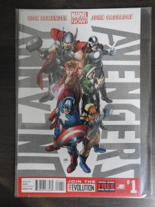 Uncanny Avengers #1 Partial Black And White Cover (2012)