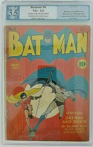 1941 DC~Batman #6~PGX 3.5 (VG-)~1st Appearance/Death of the Clock Maker