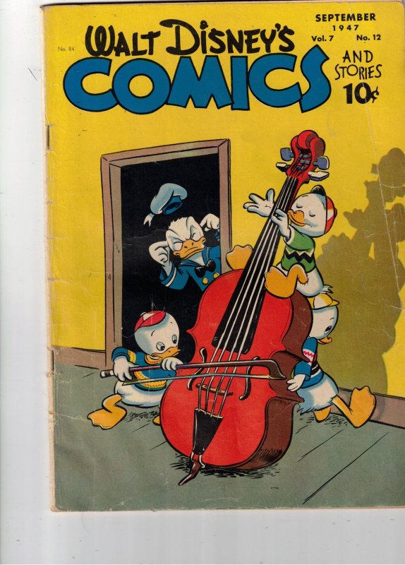 Walt Disney's Comics & Stories #84 (1947) Mid-Grade VG/FN Early Barks! U...