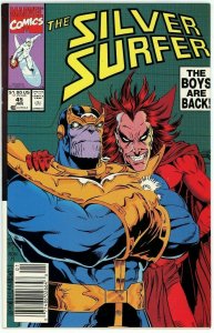 Silver Surfer #45 (1987) - 8.0 VF *Thanos Vs Mephisto* Newsstand