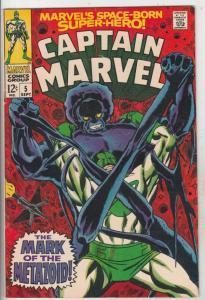 Captain Marvel #5 (Sep-68) VF Mid-High-Grade Captain Marvel