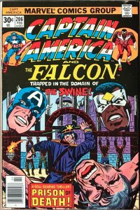 CAPTAIN AMERICA & Falcon Comic Issue 206 Kirby Cover — 1977 MARVEL Comics - VG+