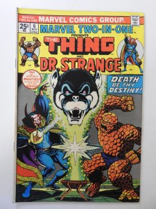 Marvel Two-in-One #6 (1974) VG+ Cond MVS intact! centerfold detached top staple